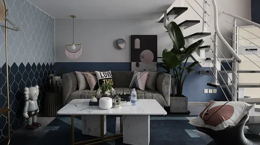 #晒家大赛# 整个房间就一个蓝色？还火了！分色做得太不可思议