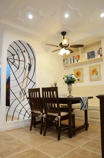 地中海的蓝和白，每一个背景墙都美如画