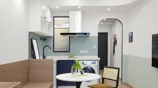 在25㎡的狭长的公寓，完成二人世界的独处想象｜围合性