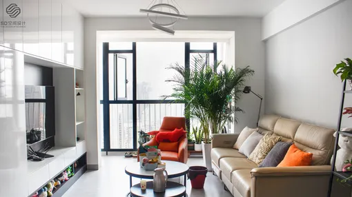 60m²二手房改造——小户型也能拥有高格调的黑白灰