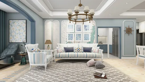 118m²地中海风 三居