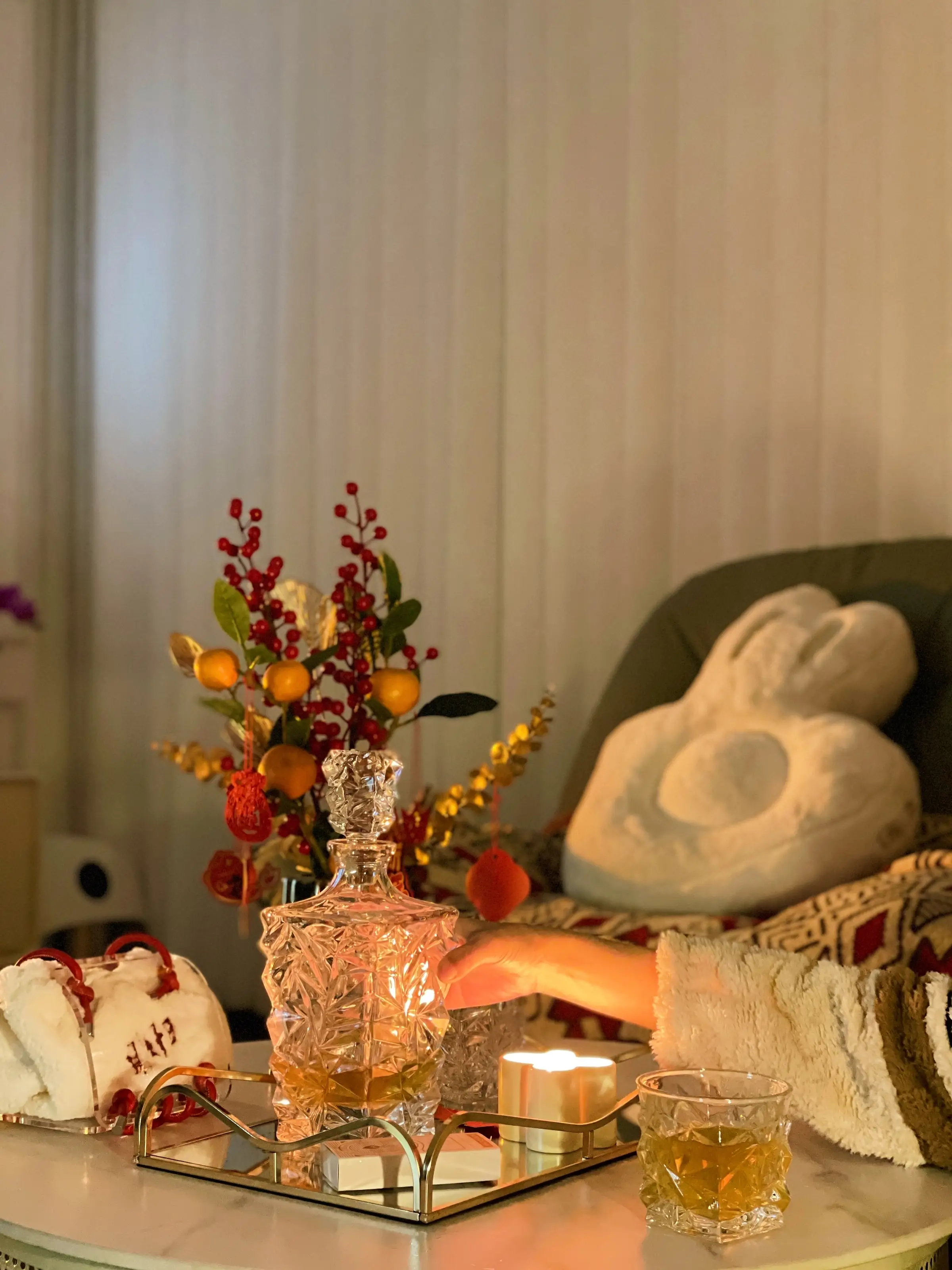 缓解焦虑方法｜宅在年味满满的家看剧微醺图片_2