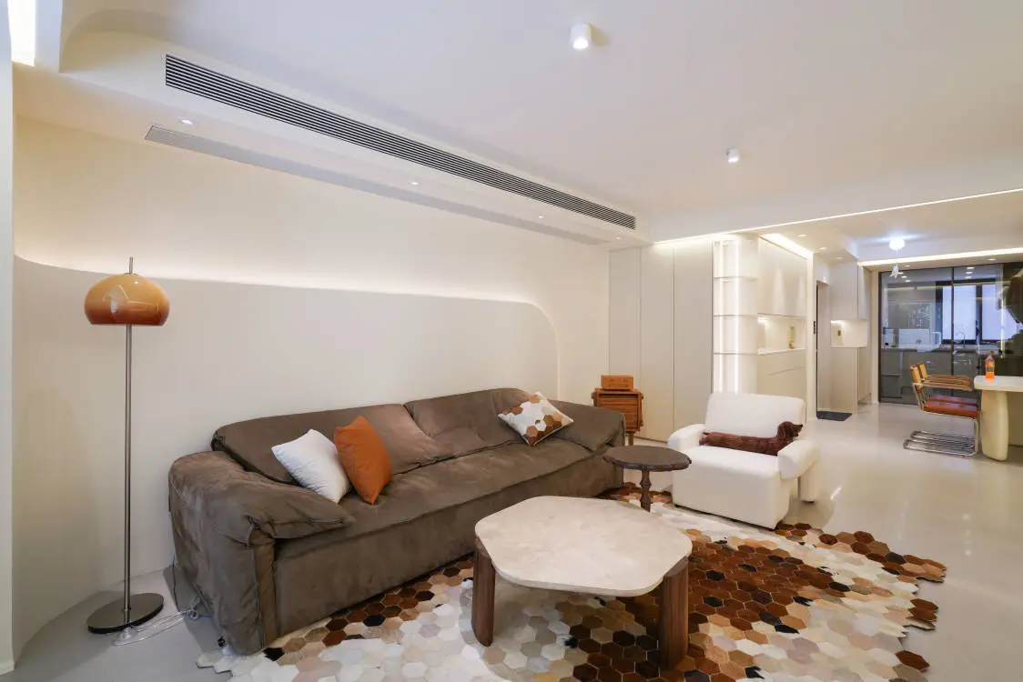 温馨奶油风客厅，颜值超高！图片_1