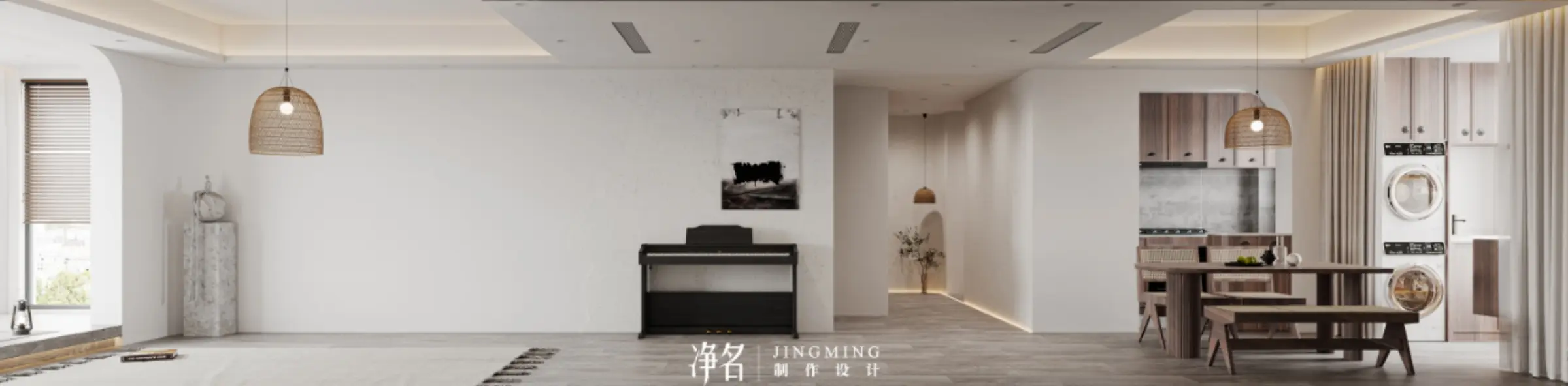 110㎡侘寂风|返璞归真的客厅设计图片_7