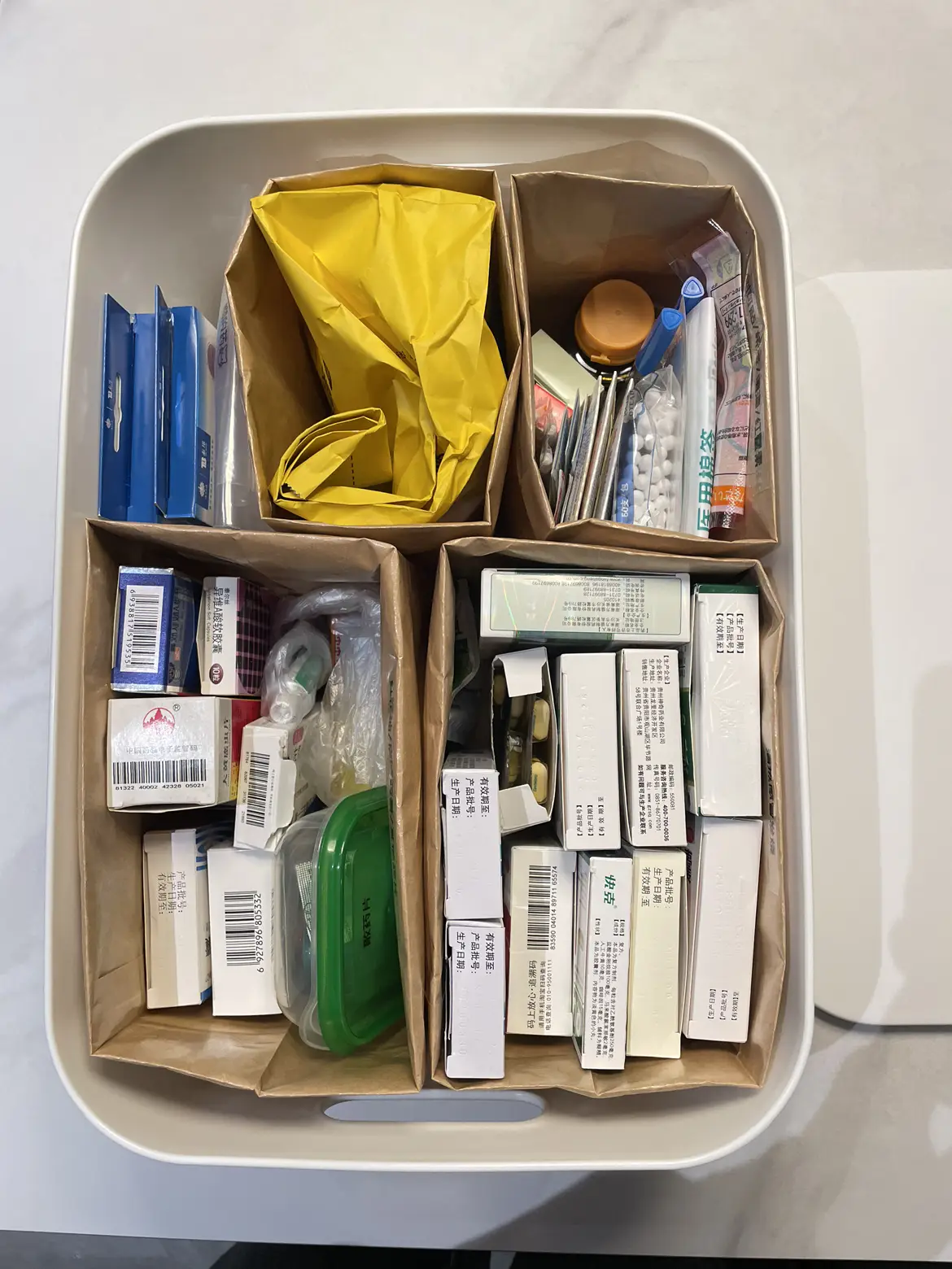 纸袋妙用｜自制分类家庭药箱图片_3