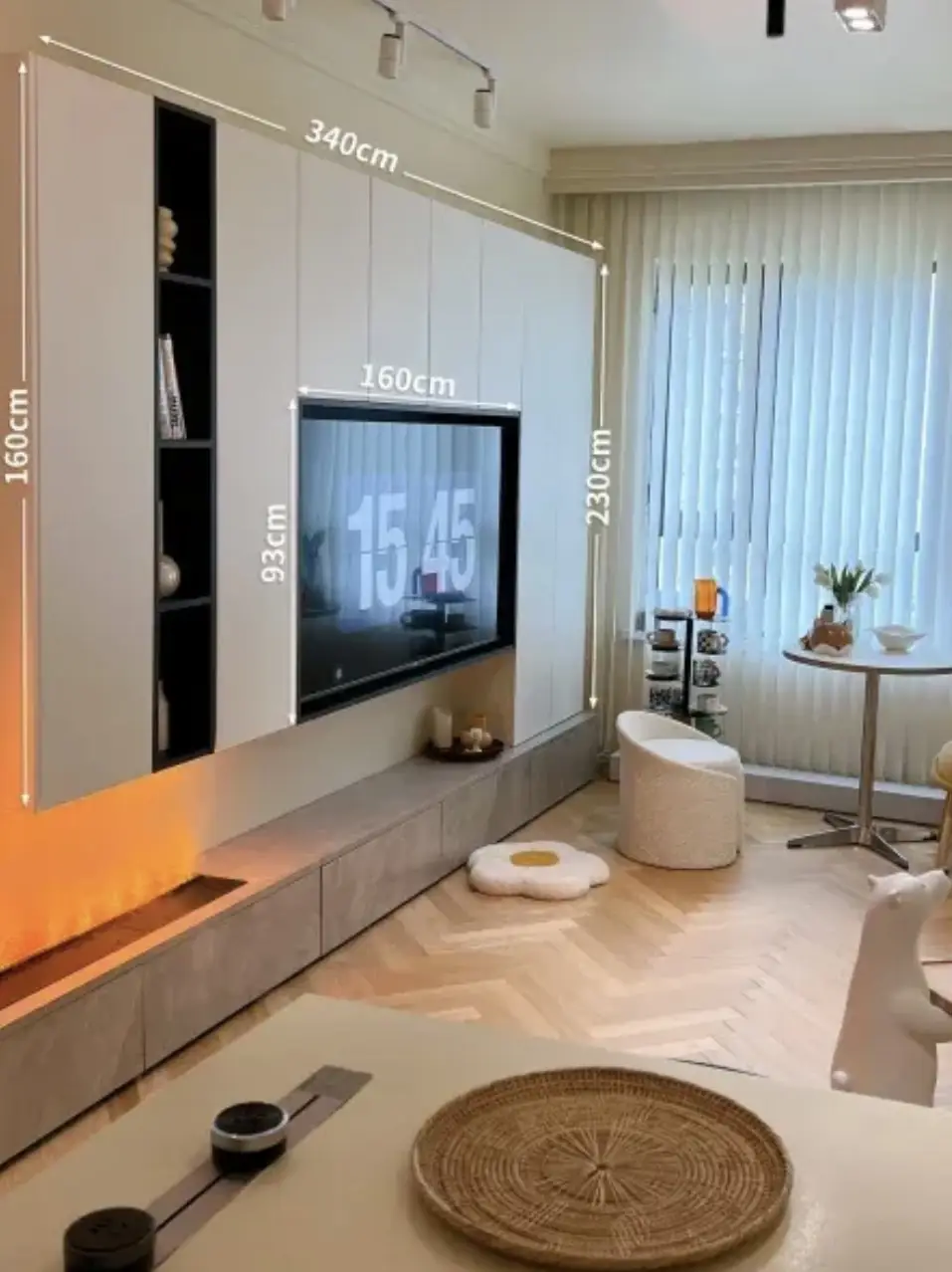 小户型客厅怎么做收纳电视剧柜图片_2