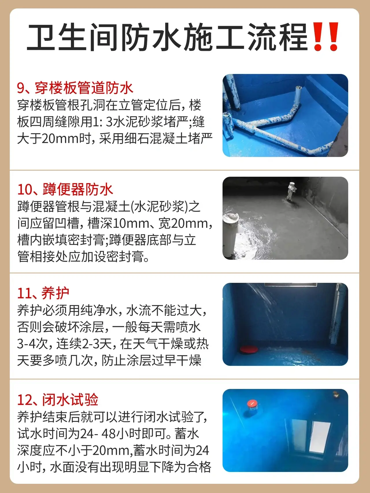 装了三套房的忠告⚠️卫生间防水一定这样做图片_3