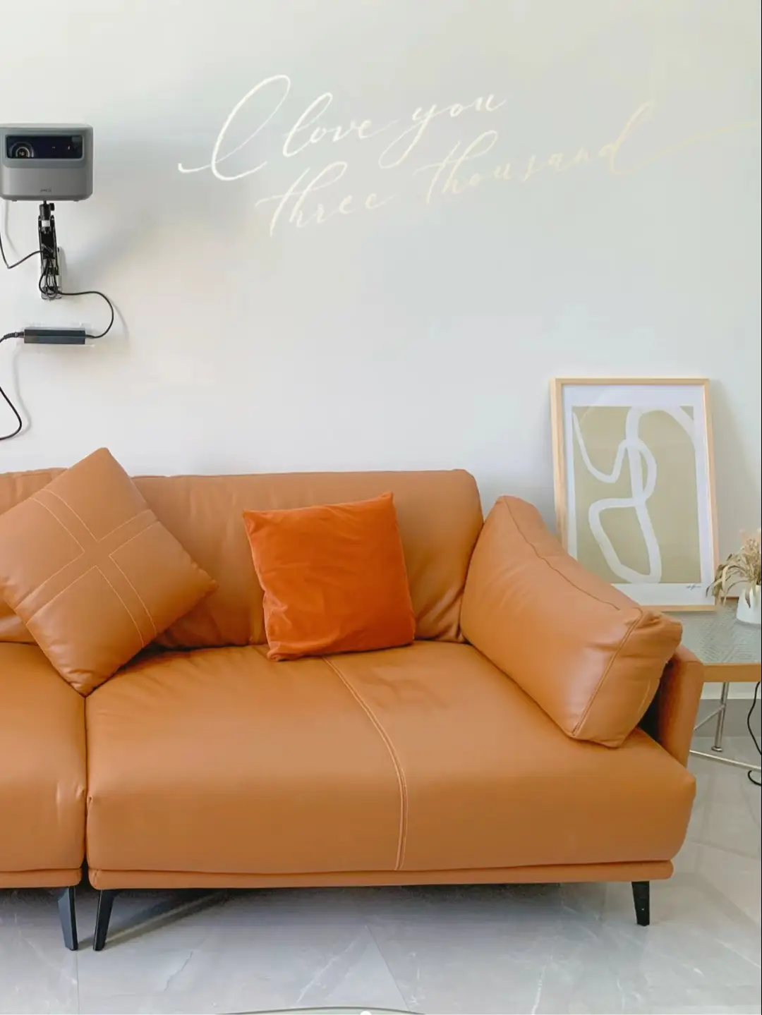 暮光橙色的沙发给家里增添了温馨感图片_4