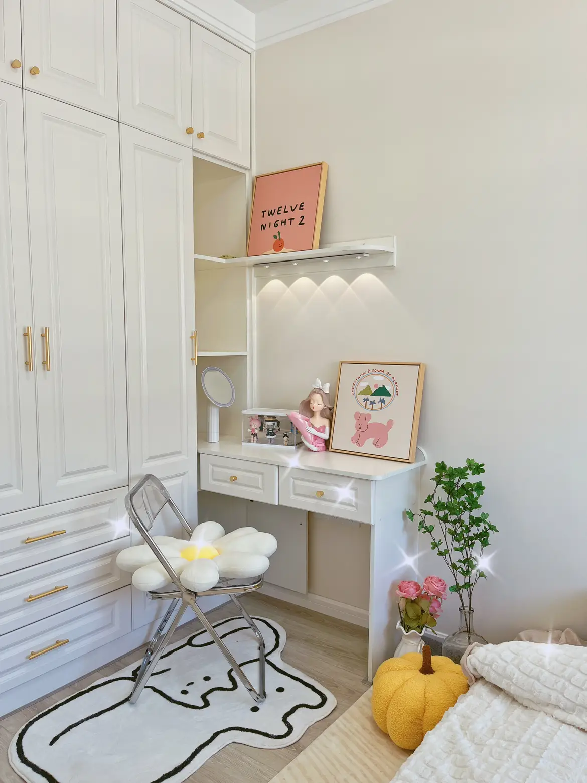 奶油卧室墙面改造|可可蛋奶试过了,没翻车图片_4