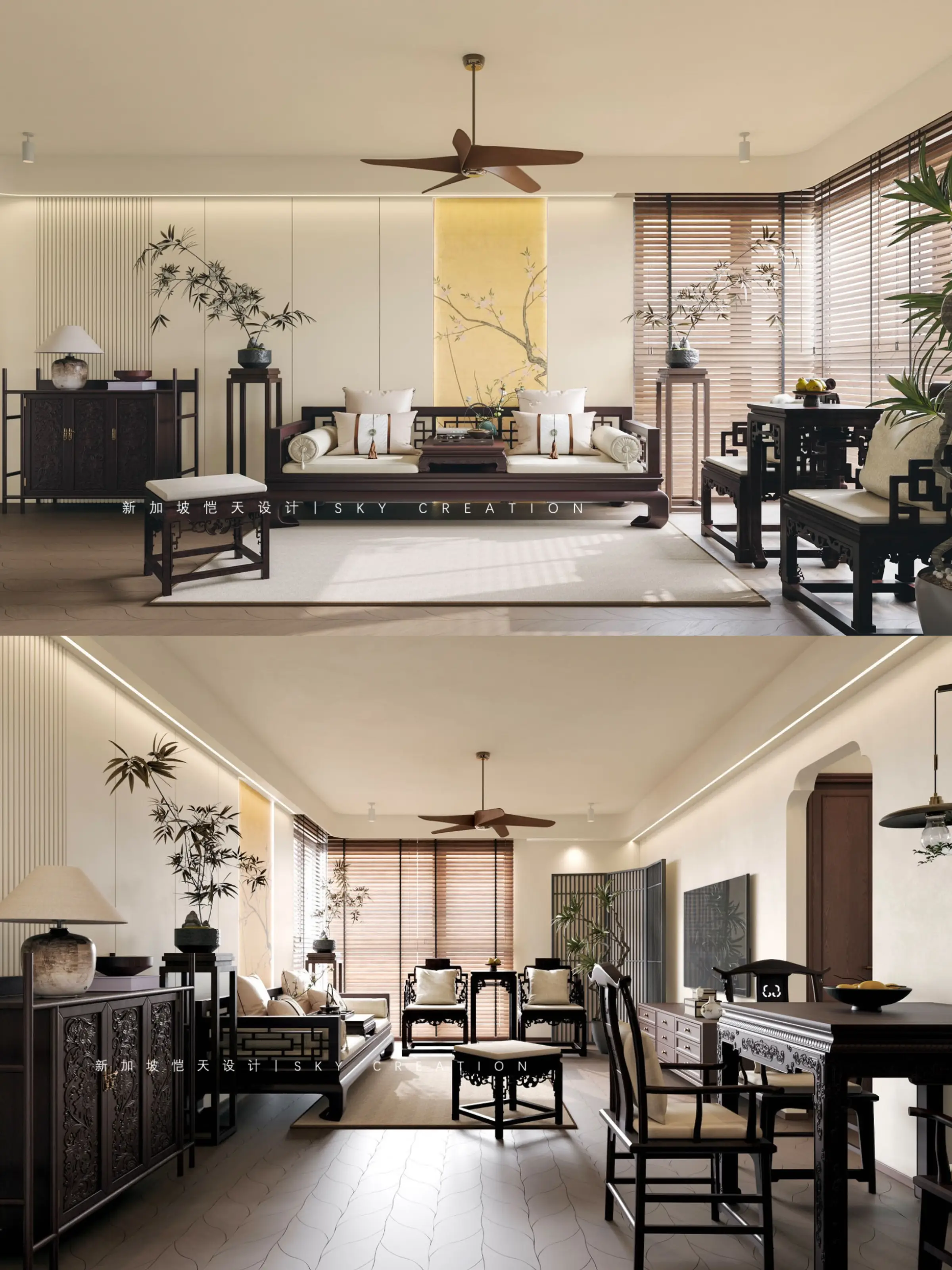 原地封神！23㎡中式客餐厅，老祖宗严选图片_5