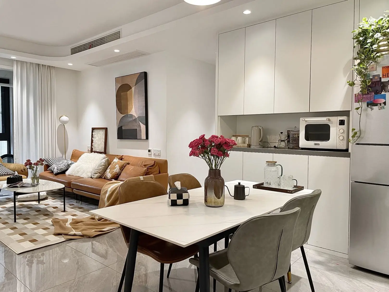 实惠好用的岩板餐桌，1k💰1米6大放送图片_0