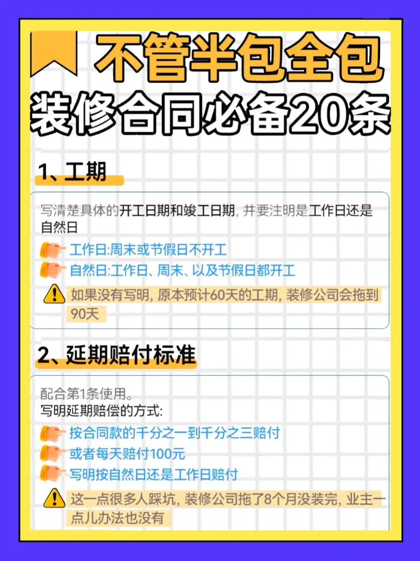 装修必备！20条合同注意事项图片_0