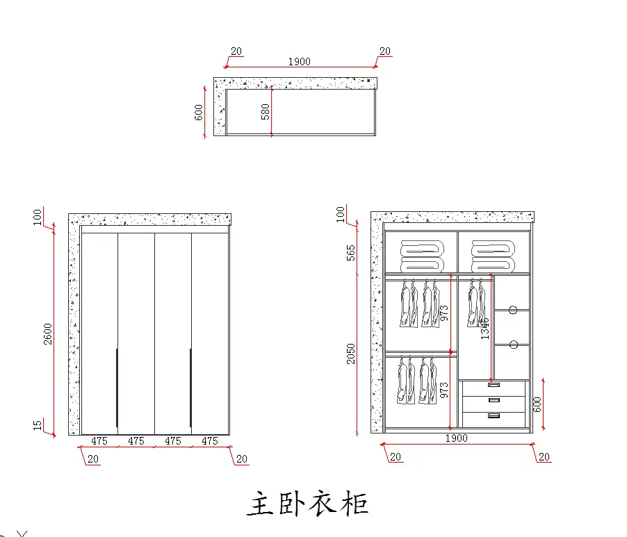 简单的衣柜，简单收纳(附尺寸图)图片_2