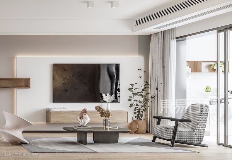 无主灯设计客厅效果图两种风格你喜欢哪一种？(图3)