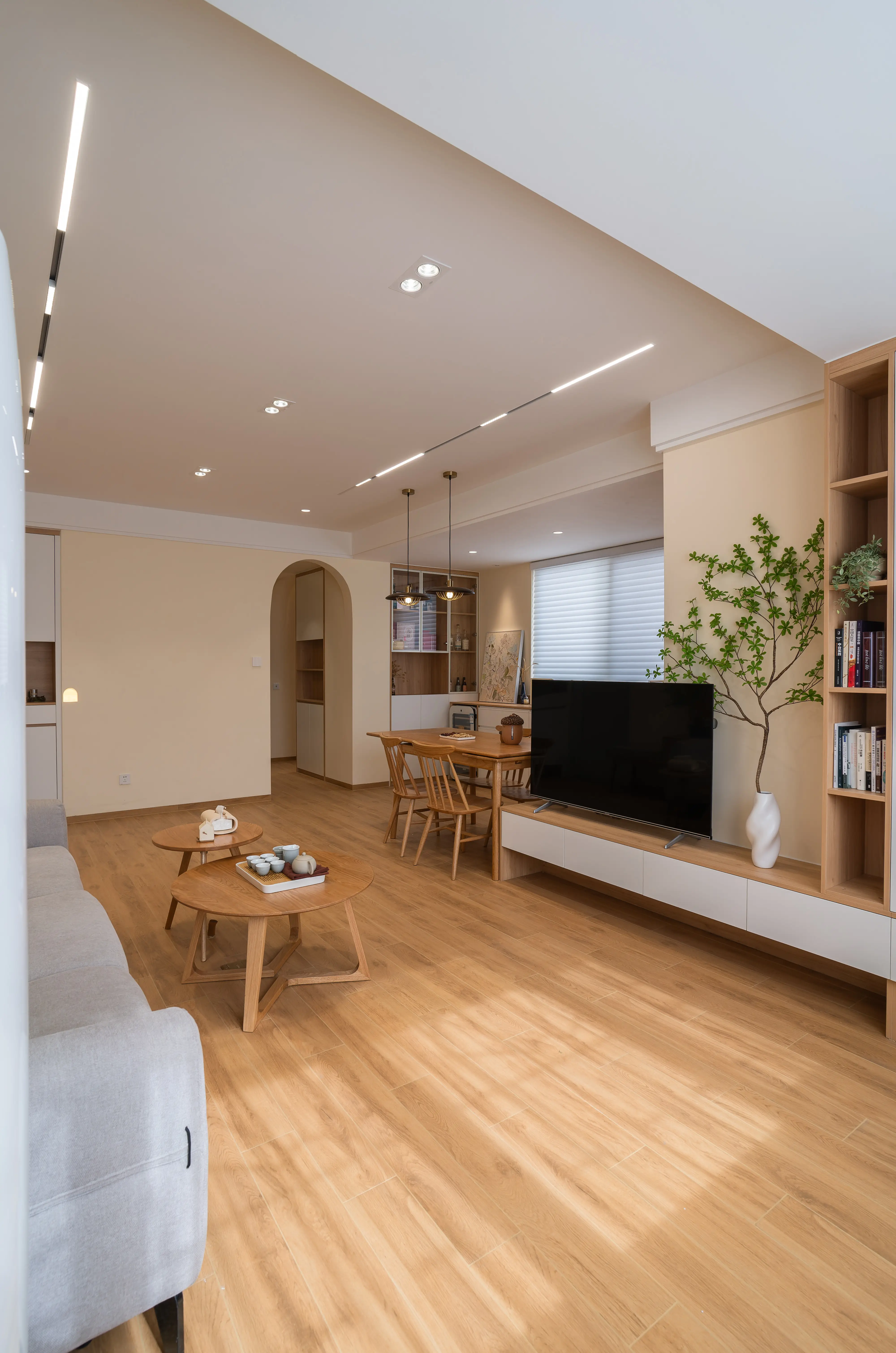 打工人充电屋，绿植点缀的清新原木风小家图片_2