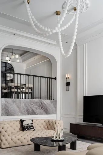 留存在现代法式里的温柔，简约不失优雅的别墅之家