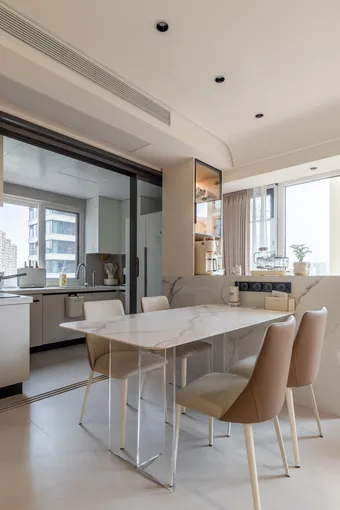 一家三口住92㎡现代奶油小宅！简单又清新，有被治愈到！