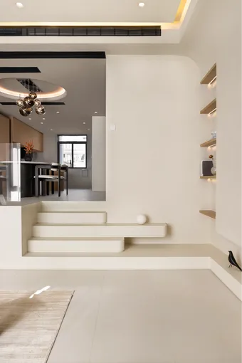 364㎡别墅，上下4层装成侘寂风，全屋完工真的美翻周边邻居