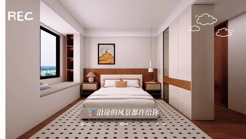 现代小三房敬精装修效果