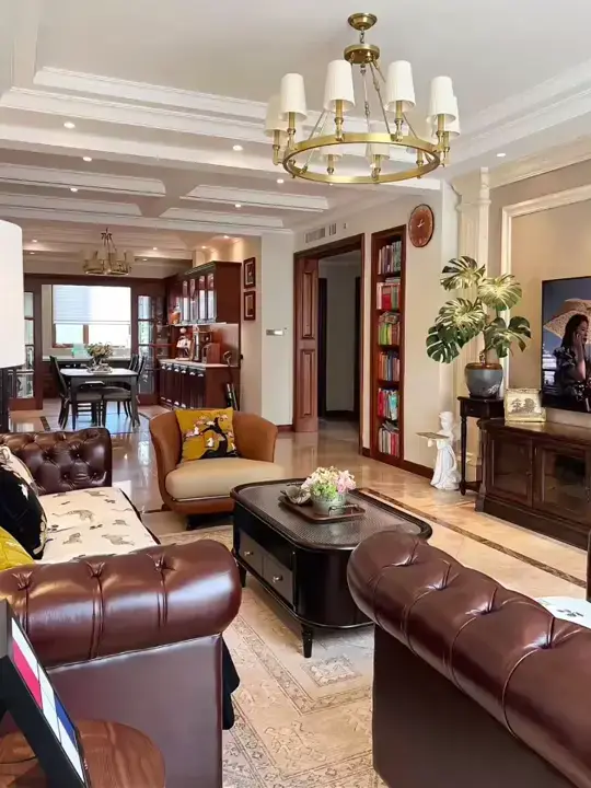复古美式风落地，大气时尚，业主很喜欢