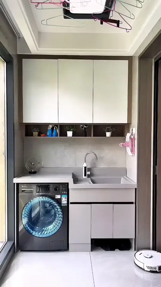 被邻居羡慕的阳台洗衣柜